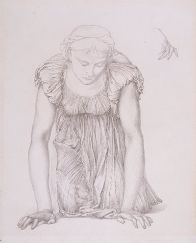 Studie eines knienden Mädchens für 